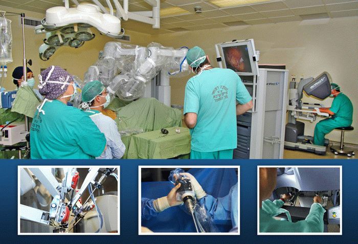 На фото: Роботизированная хирургия в Шибе
